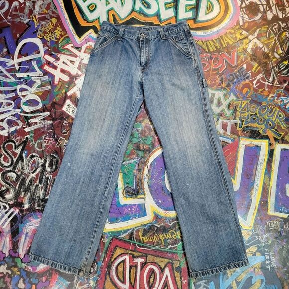 Old Navy Workwear Jeans | Baggy Fit, Utility Pockets | Men's 31W 34L - Picture 1 of 14